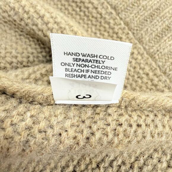 J.Jill Womens Wool Blend Sweater‎ Size M Tan Brown Neutral Minimalist Boxy NWT - Picture 9 of 13